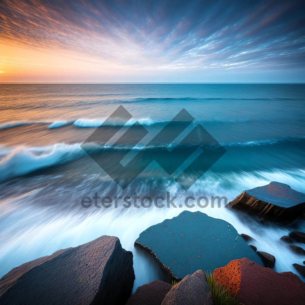 Picture of Golden Horizon: Idyllic Beach Sunset