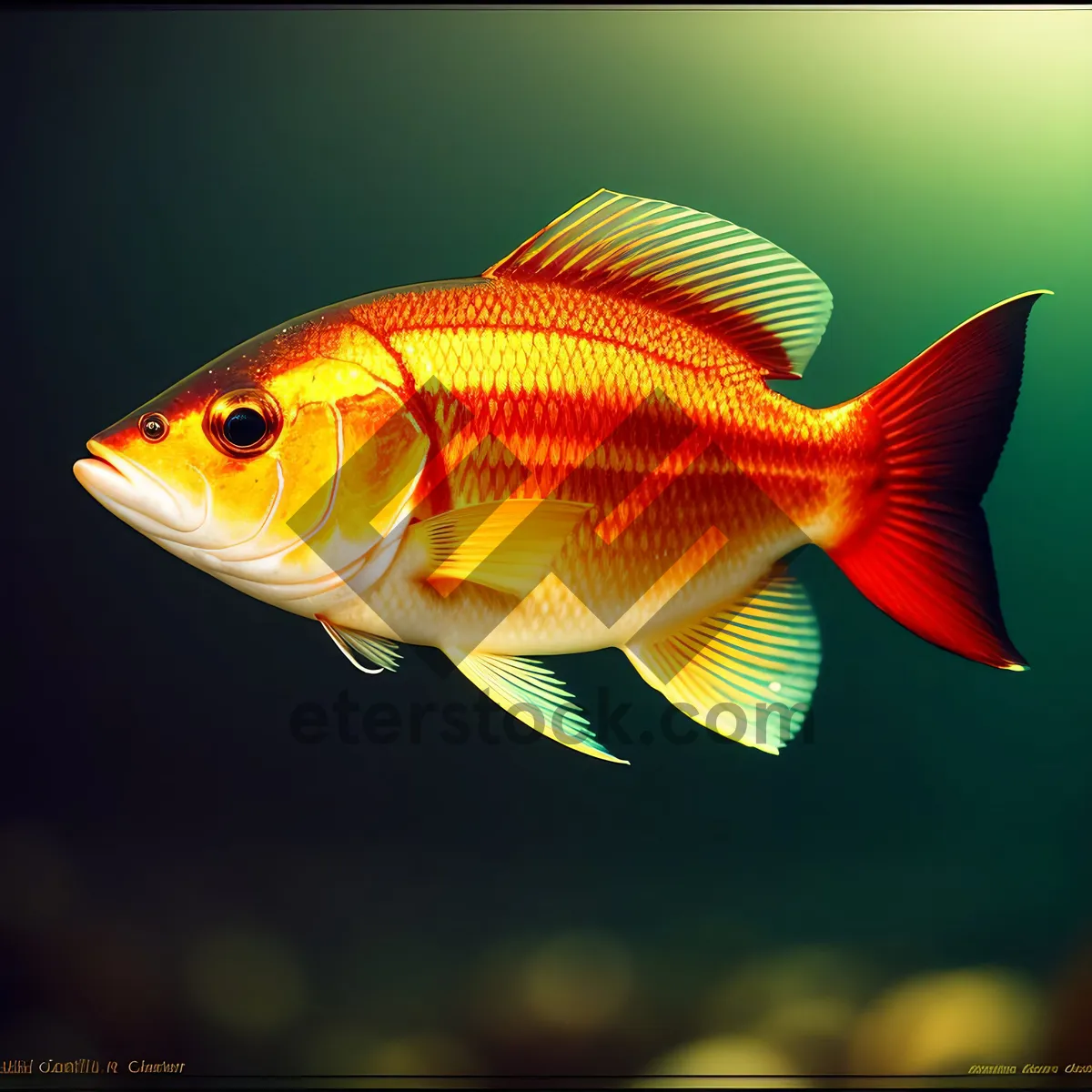 Picture of Golden Fin – Tropical Aquarium Fish in Motion