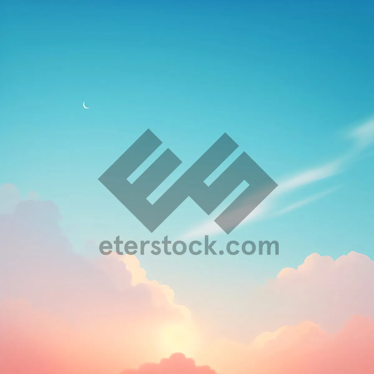 Picture of Bright Summer Sky with Colorful Clouds