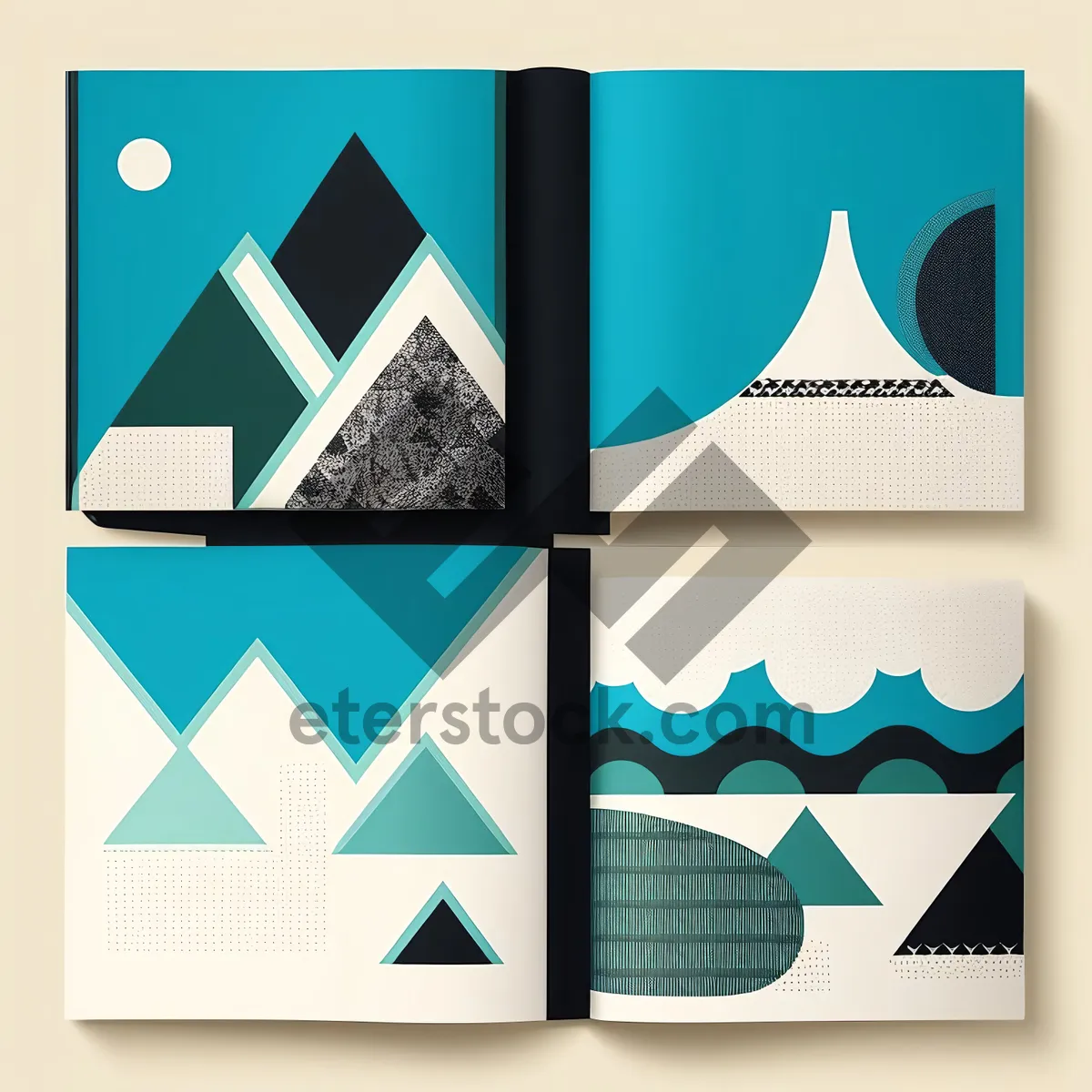 Picture of Graphic design of flag icon for writing paper