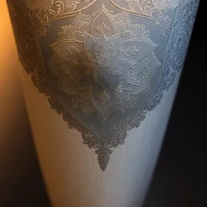 Artistic Glass Drink Vessel with Tattoo Design