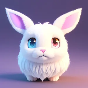 Adorable Bunny with Fluffy Ears