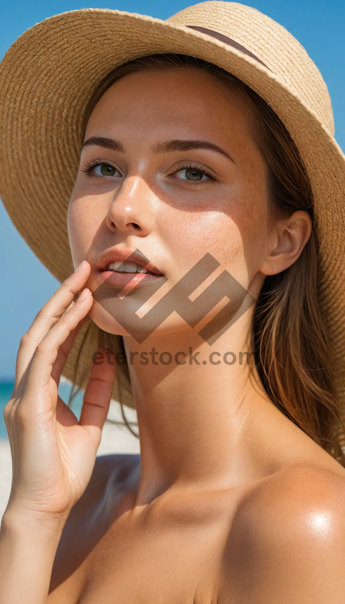 Picture of Smiling fashion model with attractive eyes and cute smile
