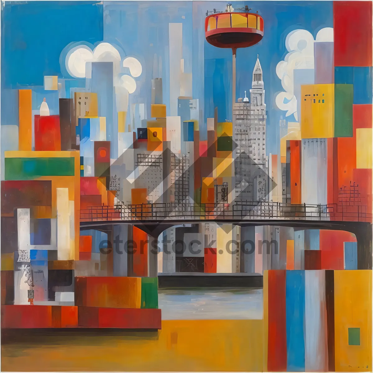 Picture of Colorful Bookshelf in Library Building