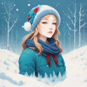 Winter Fashion Model with Attractive Goggles