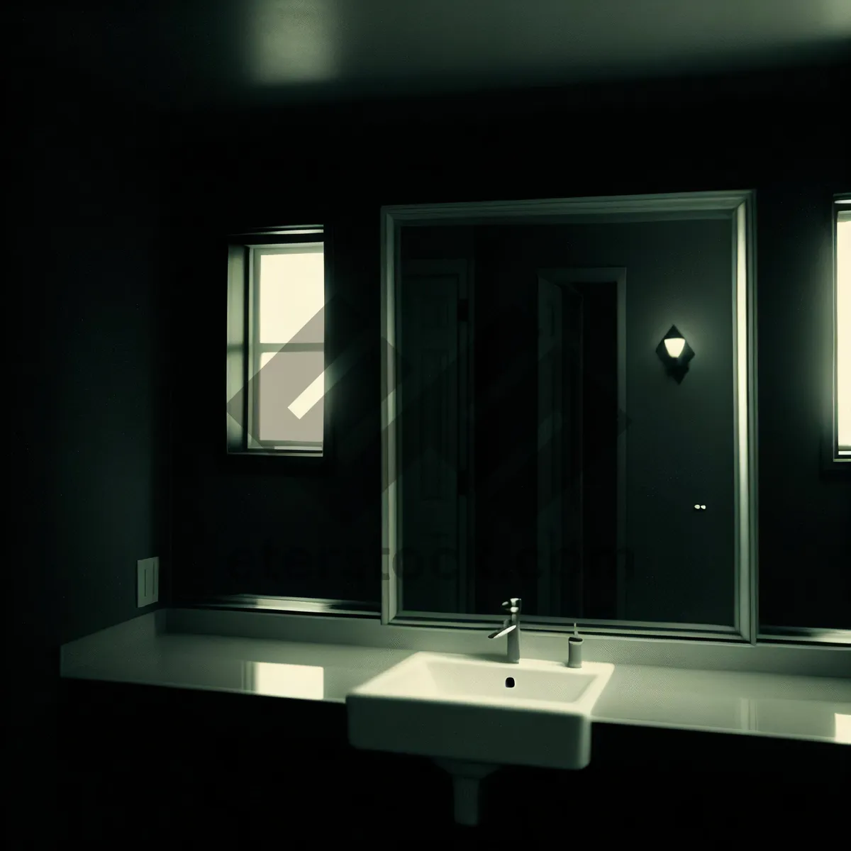 Picture of Luxurious Bathroom with Modern Vessel Washbasin.