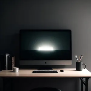 Modern Desktop Computer with Wide Screen Display