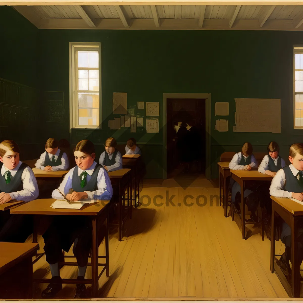 Picture of Classroom Meeting with Diverse Team Discussing Business Strategies