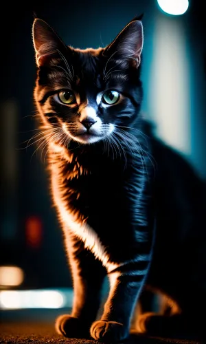 adorable gray tabby kitten with curious eyes