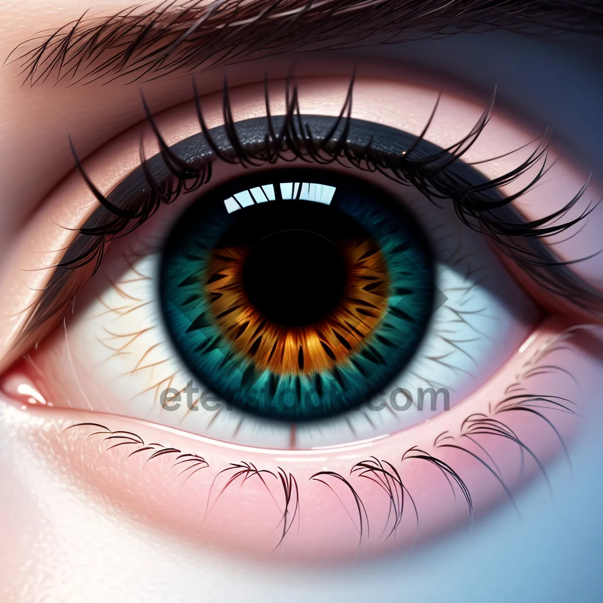 Picture of Closeup of Human Eye's Iris