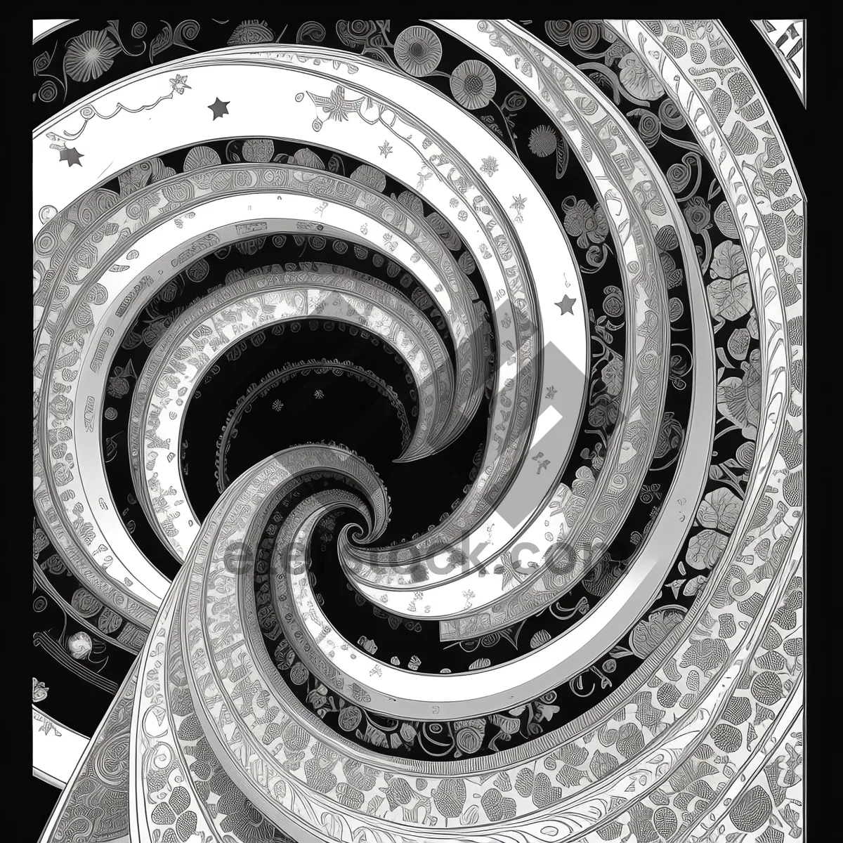 Picture of Digital Spiral: Dynamic Fractal Design with Textured Coil Structure