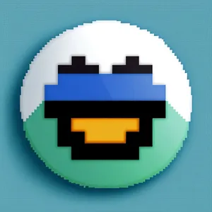 Shiny Circular Button with Reflection