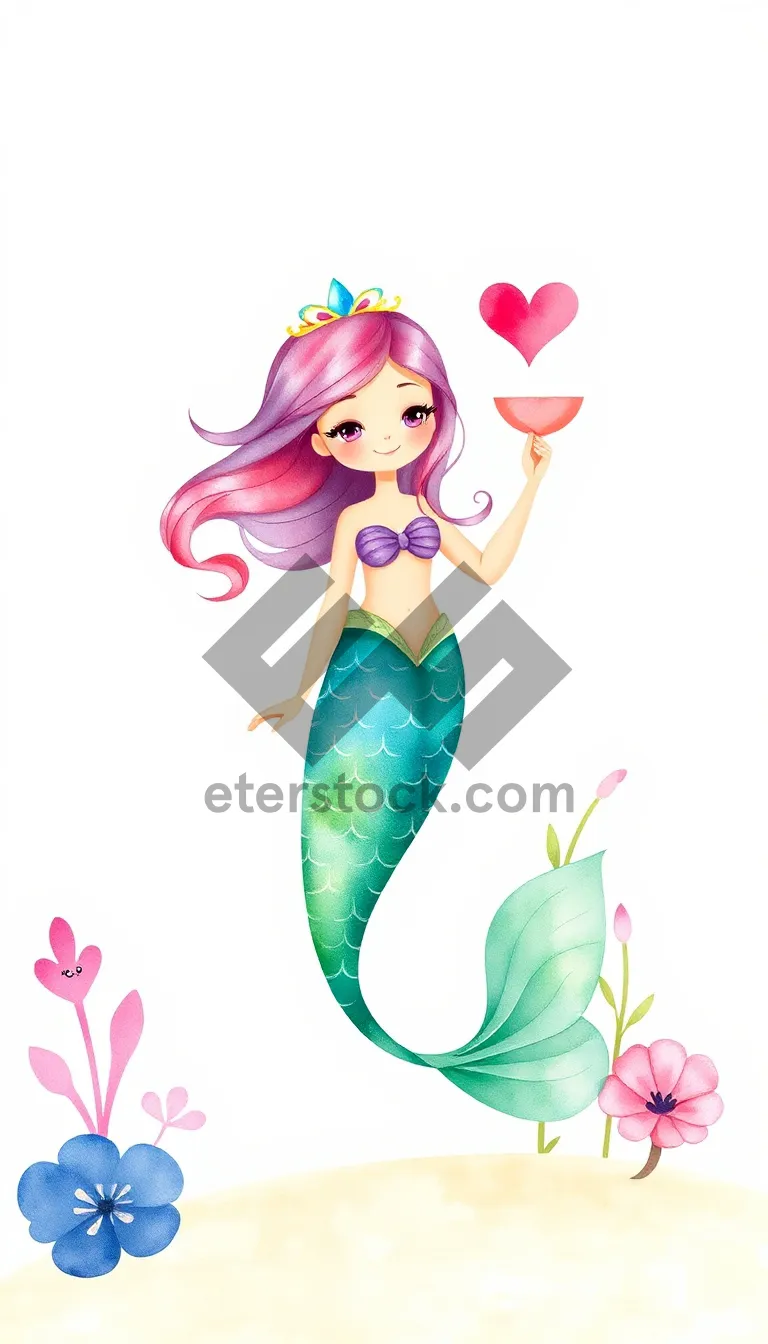 Picture of Happy Princess Aristocrat Cartoon Art Cute Smiling Character
