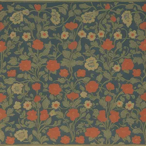 Vintage floral wallpaper design with ornate pattern