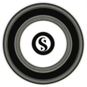 Acoustic Sound Button Icon - Metallic Black Circle