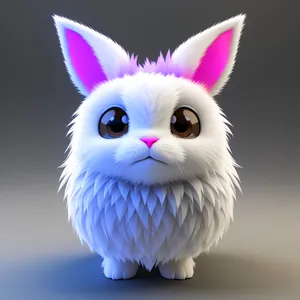 Fluffy Bunny Kitty - Adorable Pet Portrait