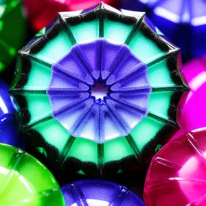 Colorful Pinwheel Balloon Machine with Umbrella