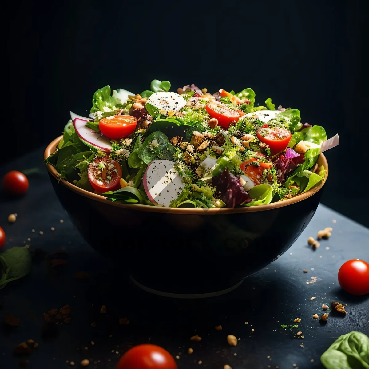 Picture of Delicious Fresh Salad with Vegetables and Nutriment