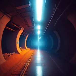 Digital Motion Passageway: Futuristic 3D Tunnel