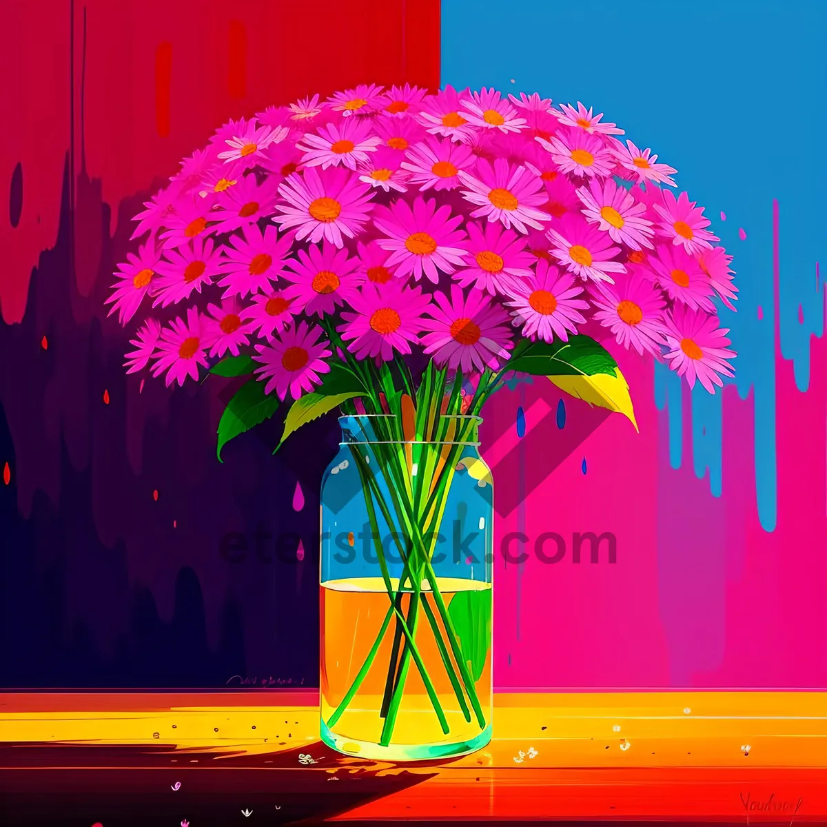 Picture of Vibrant Cover: Colorful Parasol Lampshade for Shade and Protection