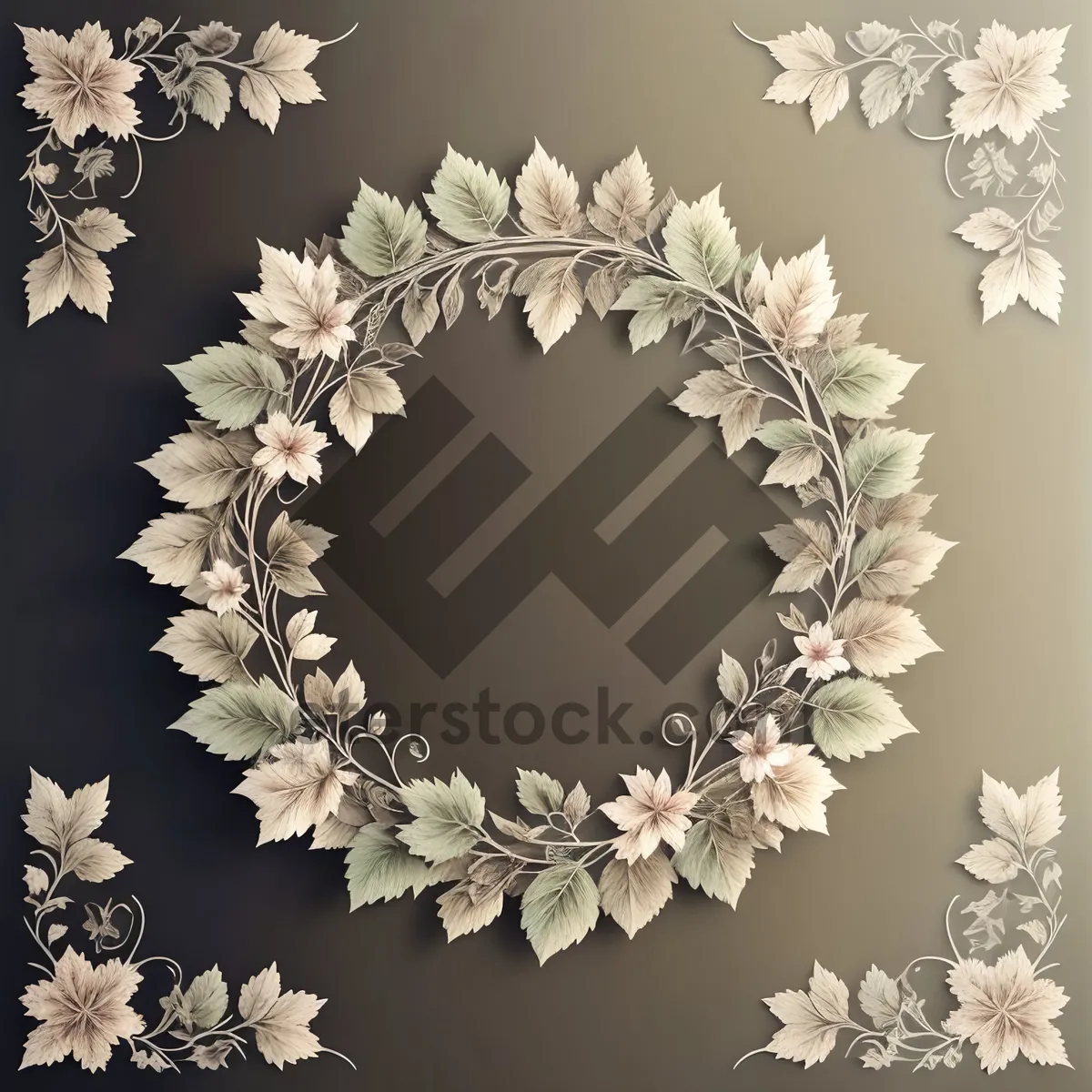 Picture of Frosty Snowflake: Vintage Floral Pattern with a Retro Twist