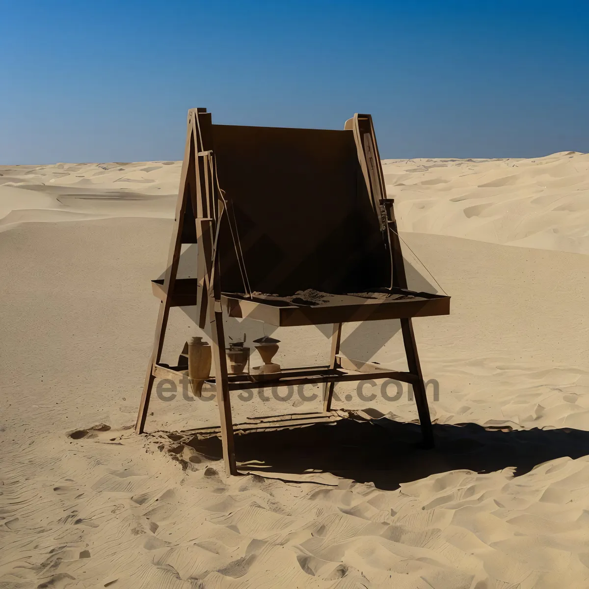 Picture of Relaxing Beachside Seat: Unwinding under the Summer Sun