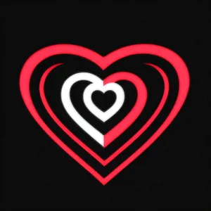 Colorful Hippie Heart Symbol Art in Graphic Design