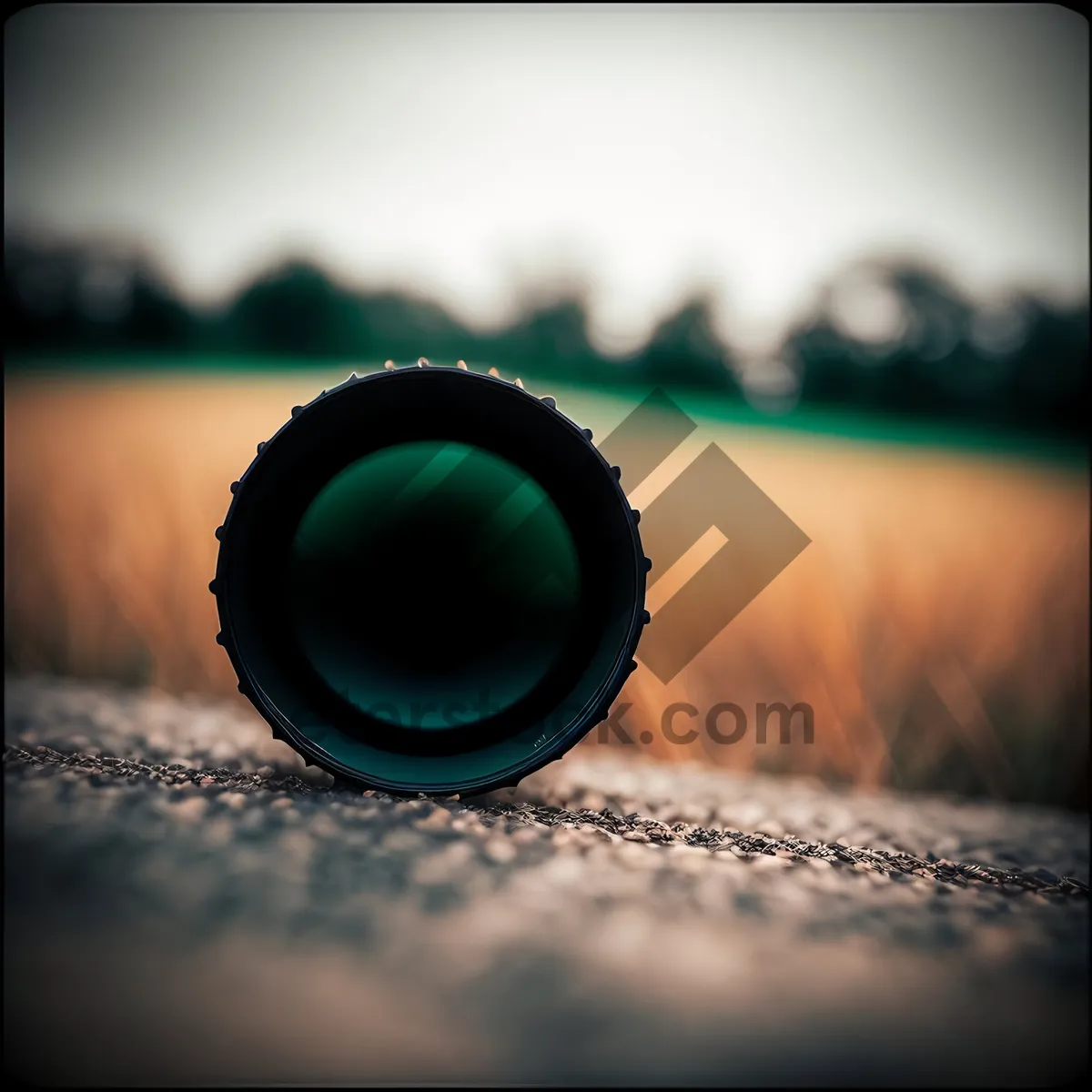 Picture of Hand holding magnifying glass with lens cap