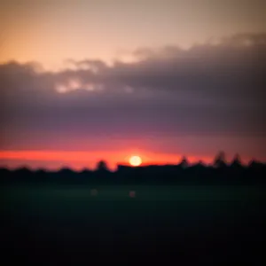 Vibrant Sunset Over Calm Waters