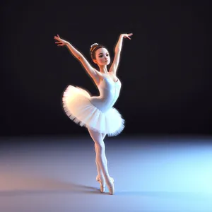 Graceful Ballerina Soaring Through the Air