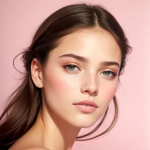 Stunning Brunette Model with Flawless Skin and Seductive Gaze