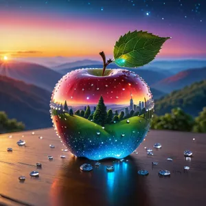 Juicy ripe apple - healthy and delicious fruit