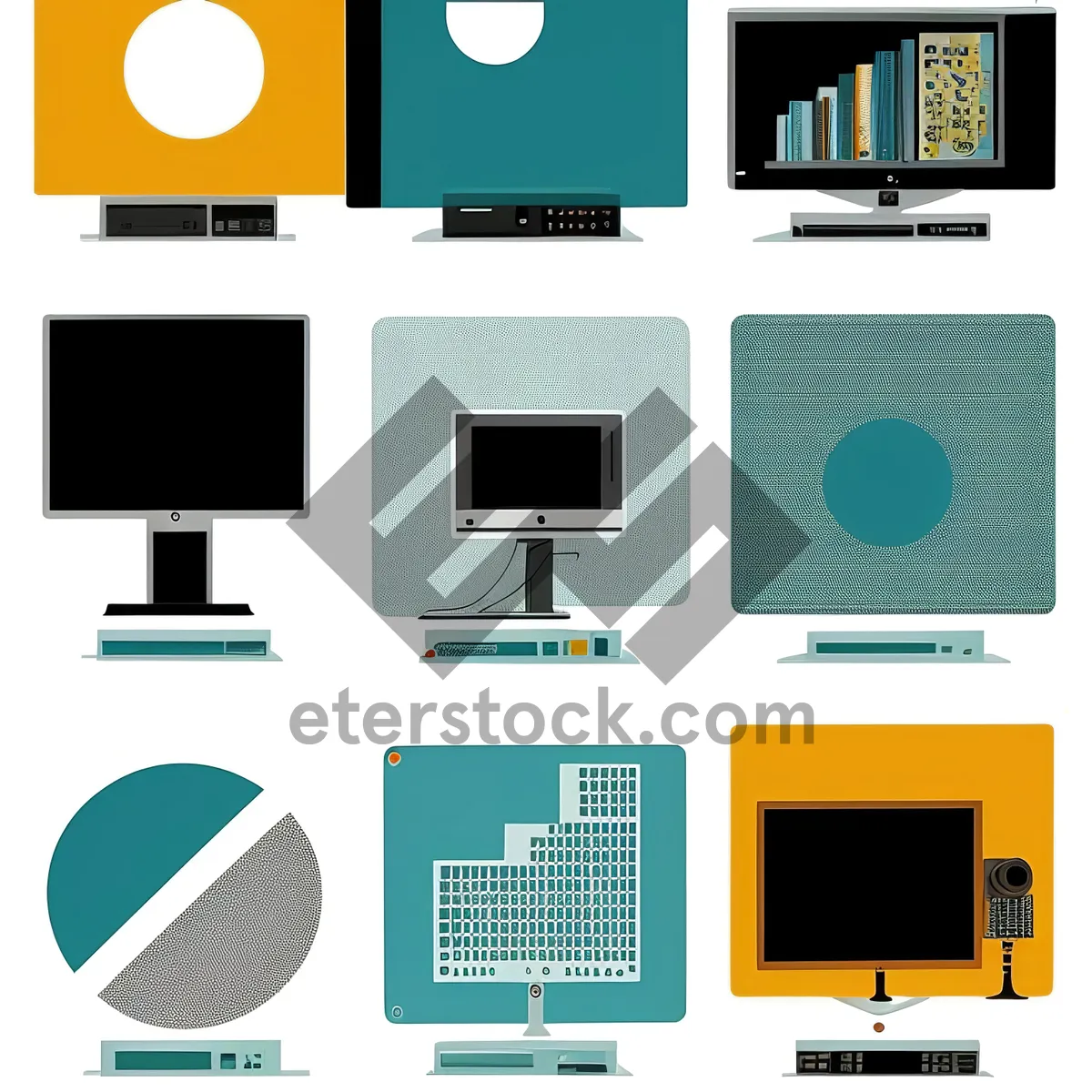 Picture of Web Icons Set for Business and Computer Design