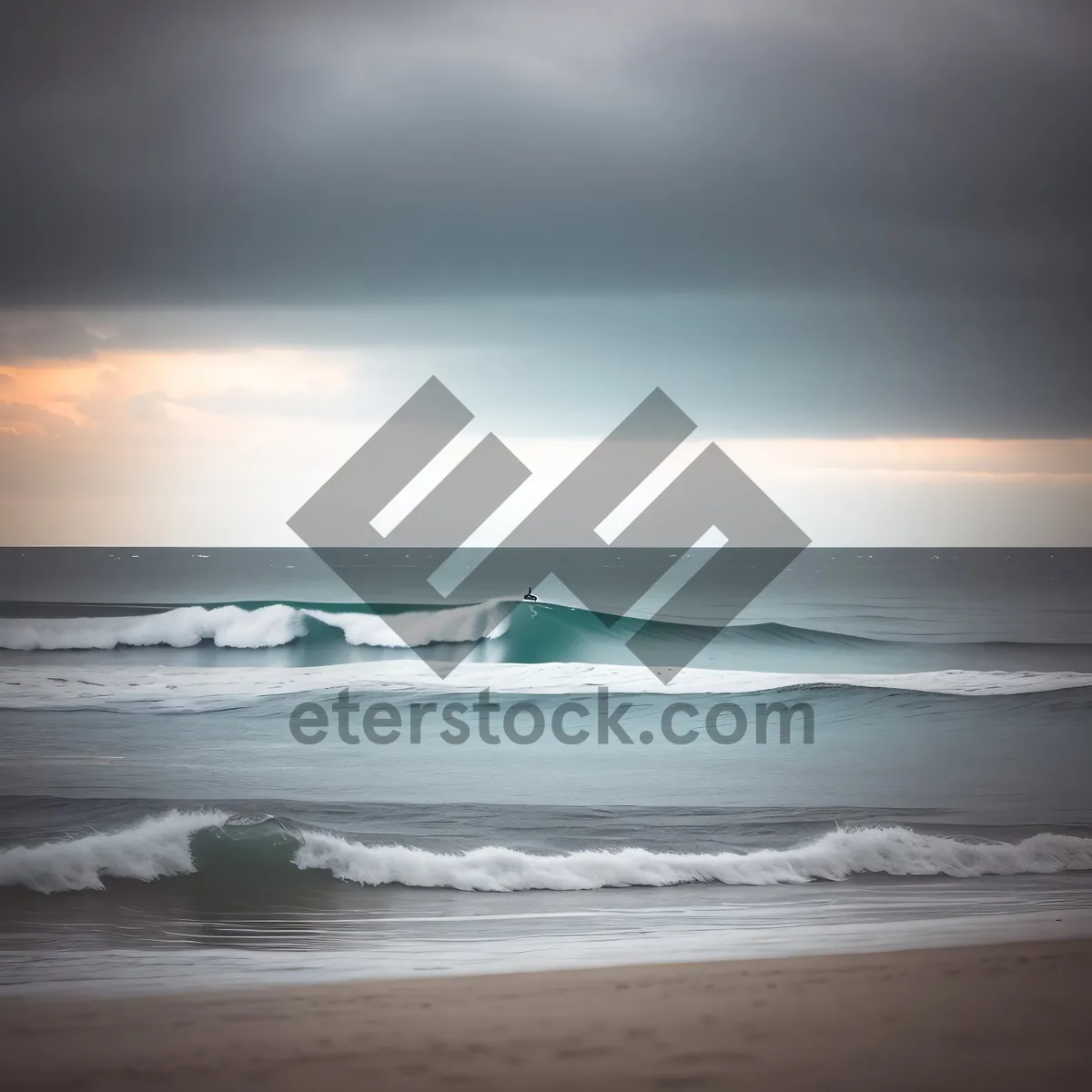 Picture of Serene Sunset Over Tropical Beach