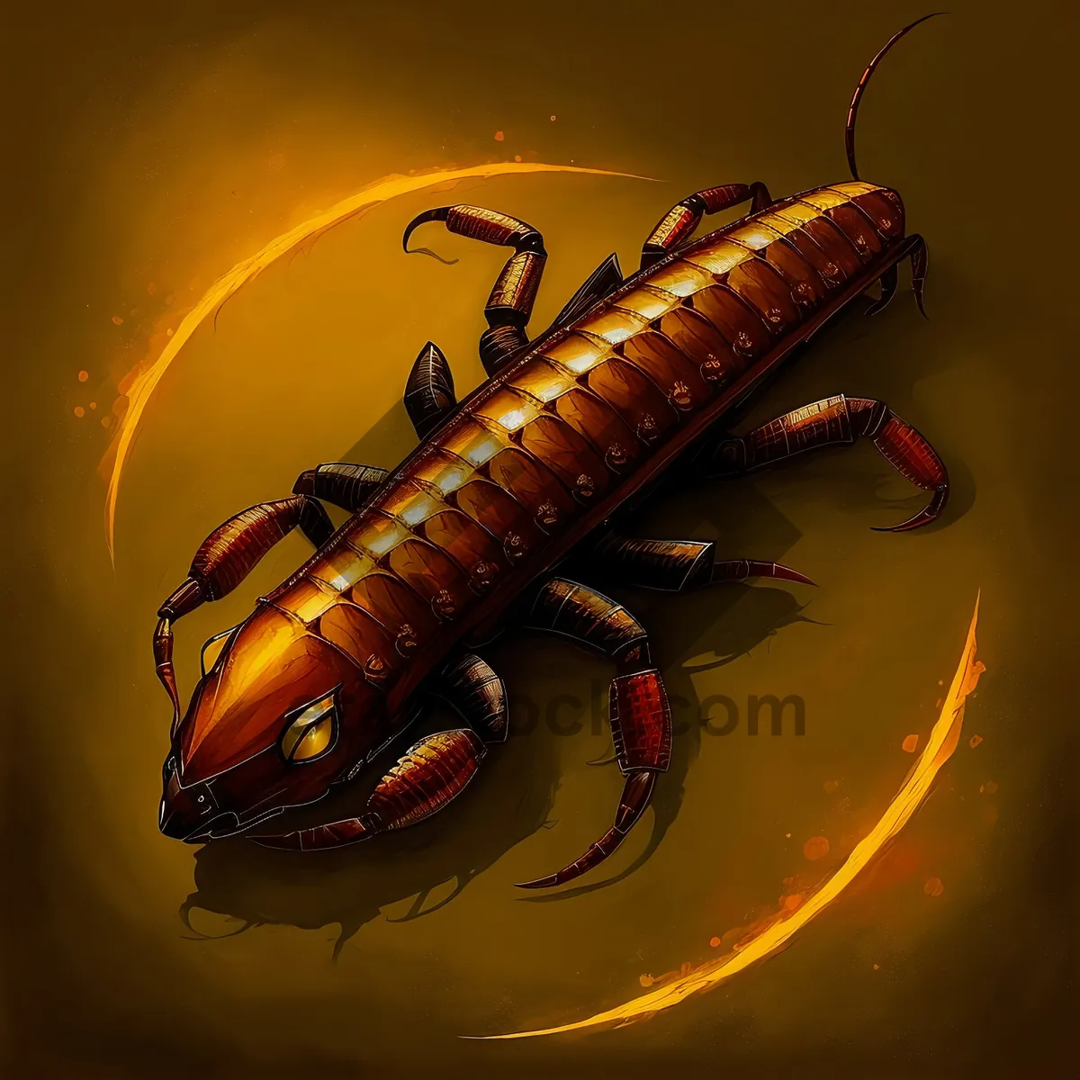 Picture of Invertebrate arthropod, centipede - a captivating insect.