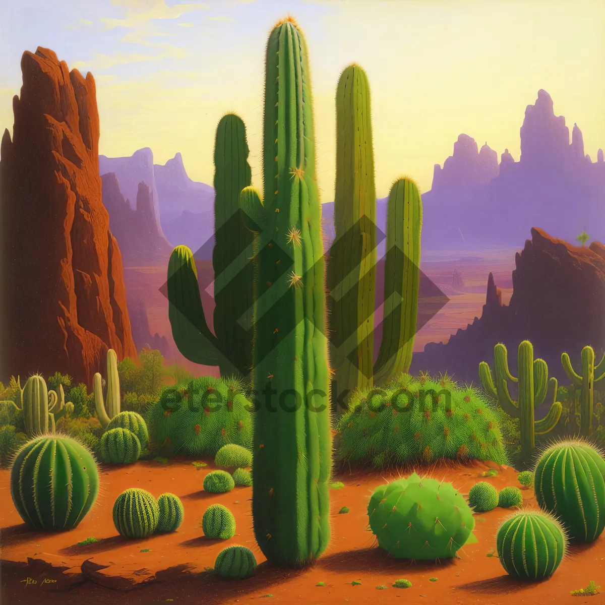 Picture of Saguaro Desert Cacti: Majestic Icons of Desert Landscapes