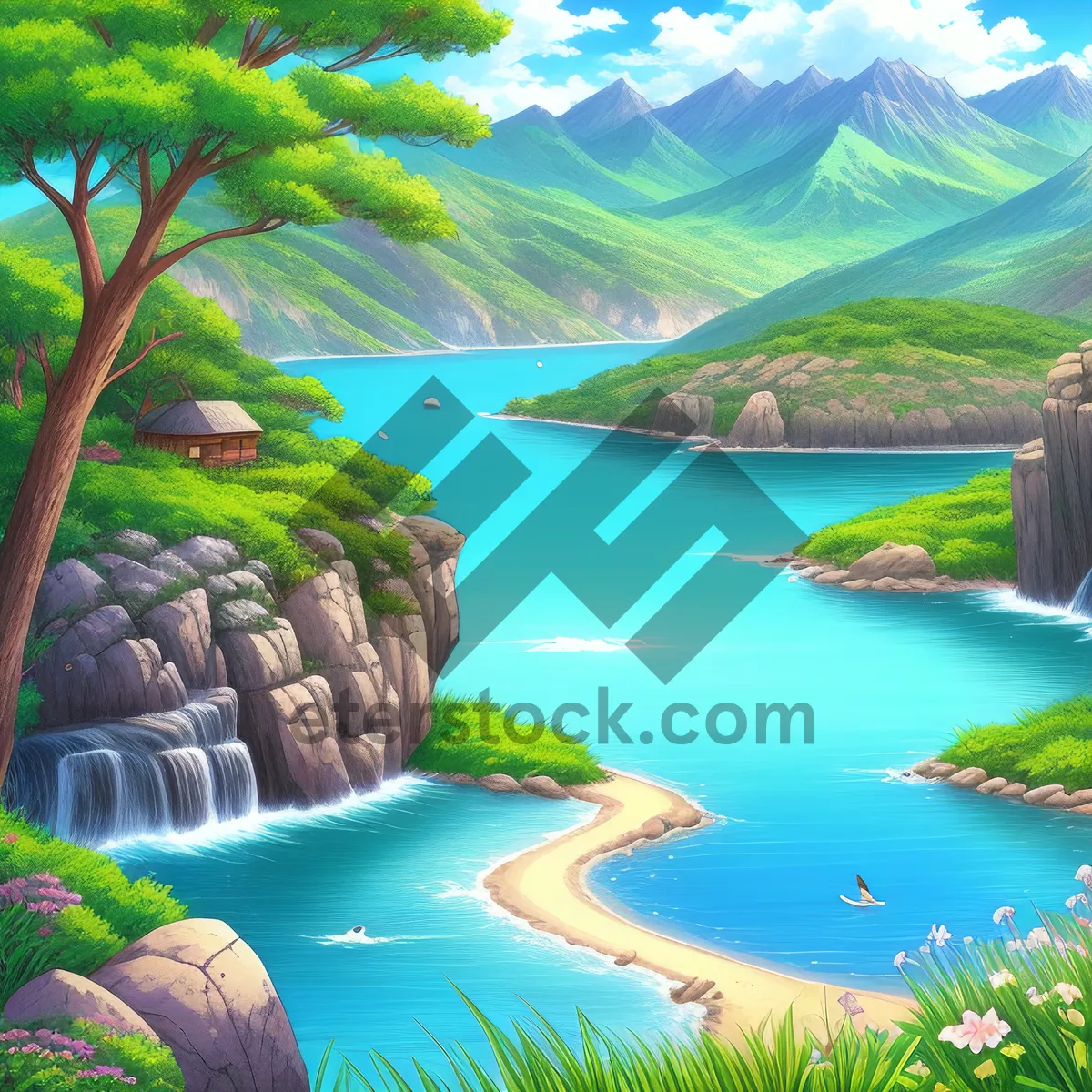 Picture of Relaxing Coastal Summer Escape - Serene Beach and Clear Blue Ocean