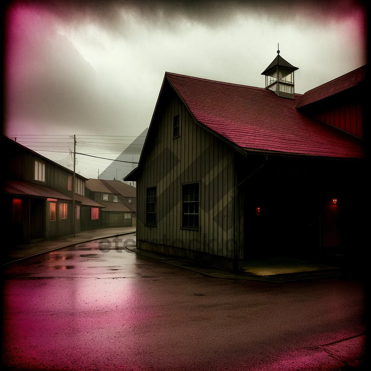 Picture of Rustic Wooden Boathouse nestled under Old Sky