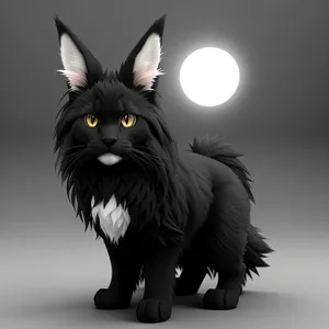 Curious Kitty with Fluffy Gray Fur