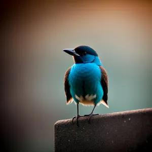 Vibrant Wild Bird with Striking Beak and Feathers