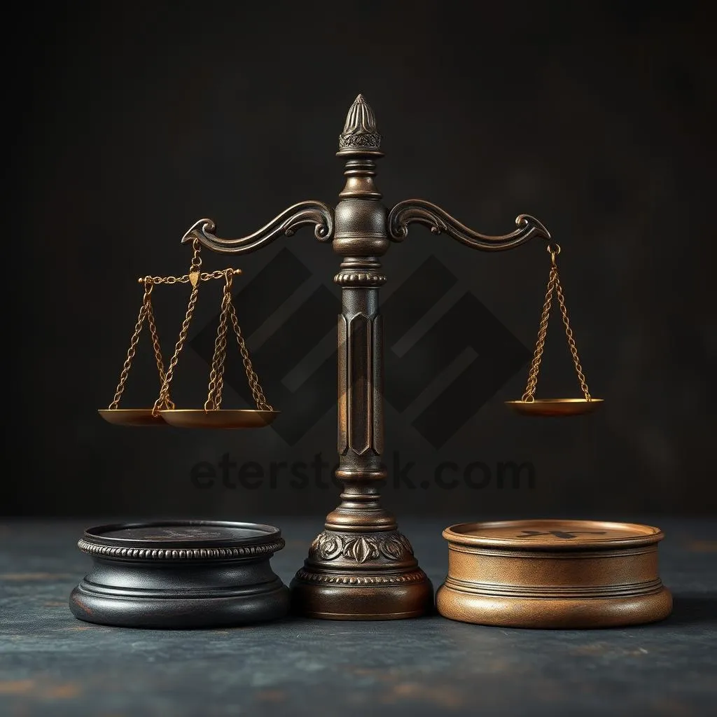 Picture of Brass Justice Scale for Legal Measurement