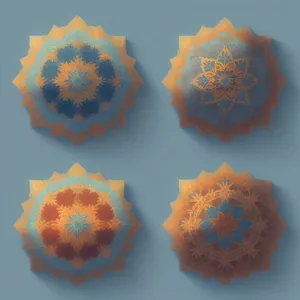 Colorful Gear Icon Set in Orange and Yellow