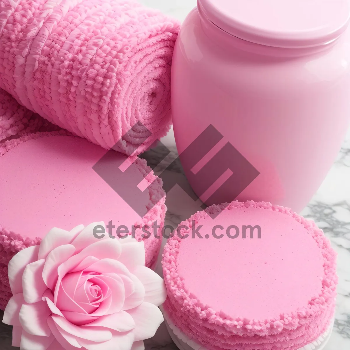 Picture of Rose Petal Spa Treatment: Pink Flower Lotion with Cream