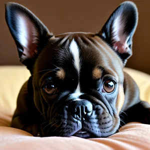 Cute Wrinkled Bulldog Portrait – Purebred Terrier Puppy