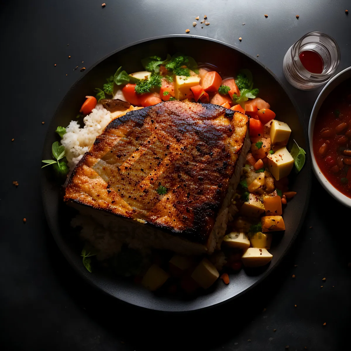Picture of Delicious and Fresh Vegetable Salad Plate