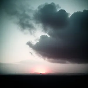 Golden Horizon: Majestic Summer Sunset with Clouds