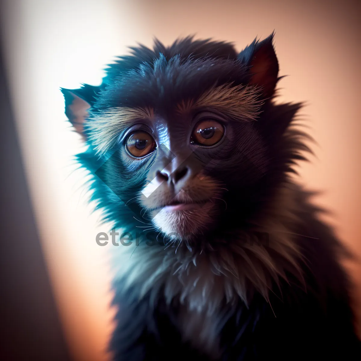 Picture of Furry Feline Portrait: Enchanting Cat's Mystic Gaze
