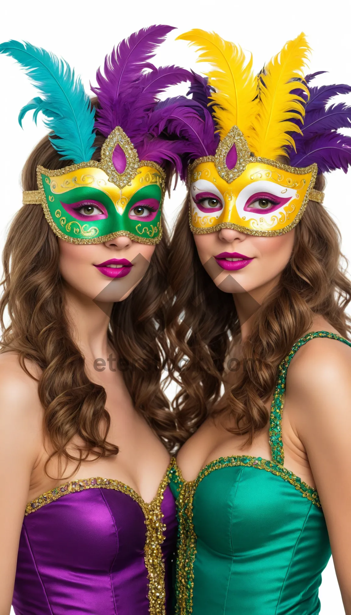 Picture of Attractive Lady in Venetian Mask at Masquerade Carnival