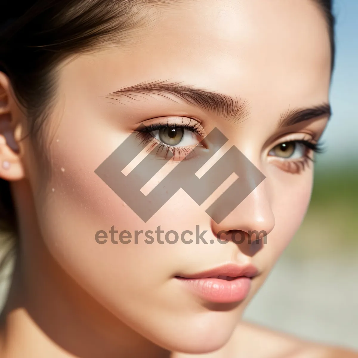 Picture of Beautiful Portrait with Flawless Skin and Captivating Eyes