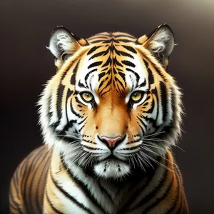 Wild Tiger Cat - Majestic Striped Feline in Wildlife